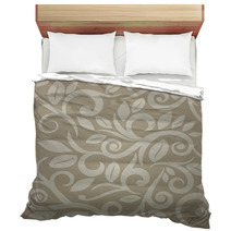 Tan Beige Or Cream Floral Seamless Background Bedding 61790803