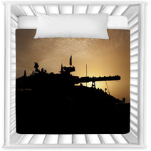 Tank Silhouette At Sunset Nursery Decor 96337733