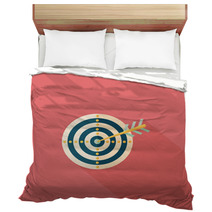 Target Flat Icon With Long Shadow eps10 Bedding 70991547