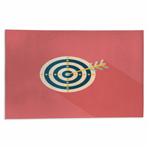 Target Flat Icon With Long Shadow eps10 Rugs 70991547