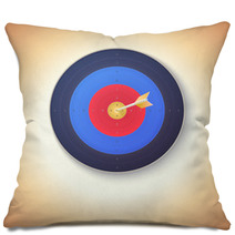 Target With Arrow Hitting In Center Pillows 68596806