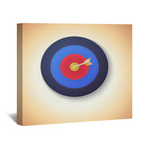 Target With Arrow Hitting In Center Wall Art 68596806
