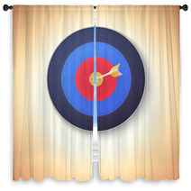 Target With Arrow Hitting In Center Window Curtains 68596806