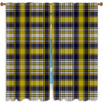 Tartan Traditional Checkered British Fabric Seamless Pattern Window Curtains 64157526