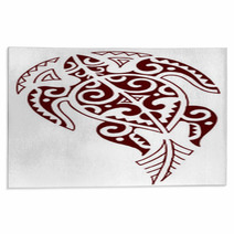 Tartaruga Maori Tribale Rosso Rugs 68484077