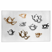 Tea Cups And Teapots Rugs 40899276