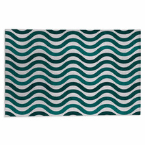 Teal And Gray Wavy  Textured Fabric Background Rugs 58181852