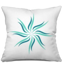 Teal Petal Ornamental Flower Pillows 116592906