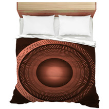 Technology Brown Background With Circle Bedding 71248556