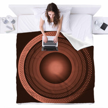 Technology Brown Background With Circle Blankets 71248556