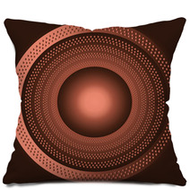 Technology Brown Background With Circle Pillows 71248556
