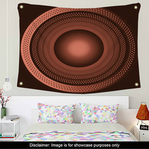 Technology Brown Background With Circle Wall Art 71248556