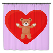 Teddy Bear And Heart Bath Decor 68000703