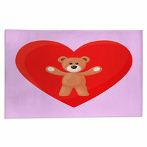 Teddy Bear And Heart Rugs 68000703