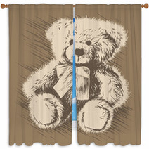 Teddy Bear Window Curtains 55315455