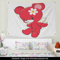 Teddy Bear With Wings Wall Art 34581536