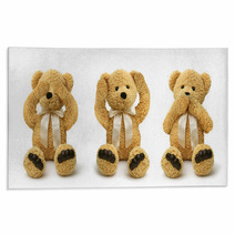 Teddy Bears See Hear Speak No Evil Rugs 68534289