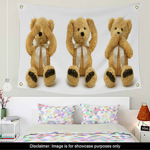 Teddy Bears See Hear Speak No Evil Wall Art 68534289