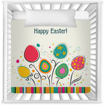 Template Easter Greeting Card, Vector Nursery Decor 60487861