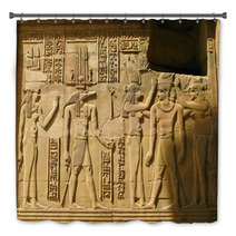 Temple Of Kom Ombo Egypt: The Pharaoh And Sobek  The Crocodile Bath Decor 63791844