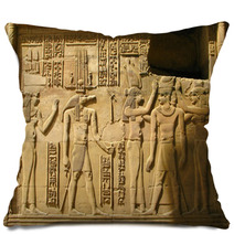 Temple Of Kom Ombo Egypt: The Pharaoh And Sobek  The Crocodile Pillows 63791844