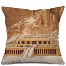 Temple Of Queen Hatshepsut Luxor Egypt Pillows 47242659