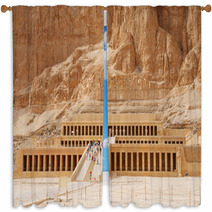 Temple Of Queen Hatshepsut Luxor Egypt Window Curtains 47242659