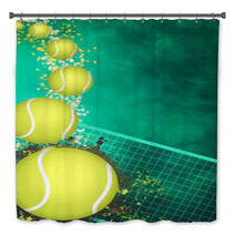 Tennis Background Bath Decor 63261845