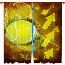 Tennis Background Window Curtains 63261637