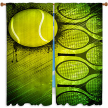 Tennis Background Window Curtains 63261751