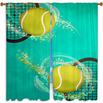 Tennis Background Window Curtains 63261987
