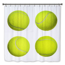 Tennis Ball Collection Isolated On White Background. Closeup Bath Decor 62001527