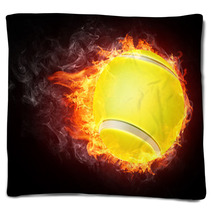 Tennis Ball In Fire Blankets 21718172