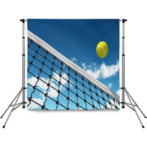 Tennis Ball Over Net Backdrops 44458710