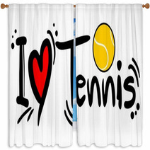 Tennis Love Window Curtains 69577871