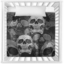 Terrible Frightening Seamless Pattern With Skull Nursery Decor 107758665