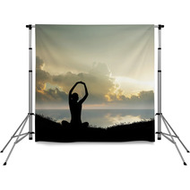 Terrific View Of A Beautiful Sunset In Africa Backdrops 65634671