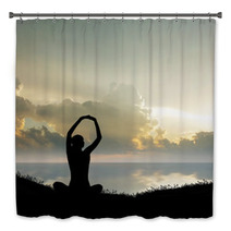 Terrific View Of A Beautiful Sunset In Africa Bath Decor 65634671