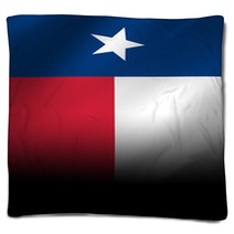 Texan Flag Waving In The Wind Blankets 10219947