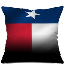 Texan Flag Waving In The Wind Pillows 10219947