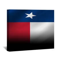 Texan Flag Waving In The Wind Wall Art 10219947