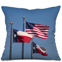 Texas And American Flags Pillows 25368467