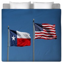 Texas And US Flag Bedding 5077534
