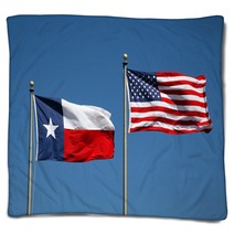 Texas And US Flag Blankets 5077534