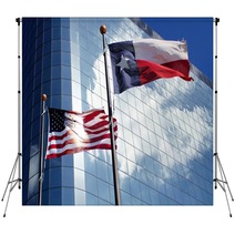 Texas And US Flags Backdrops 28138719