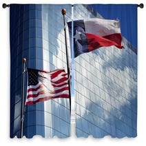 Texas And US Flags Window Curtains 28138719