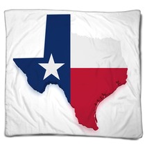 Texas Map 3d Shape Blankets 45401286