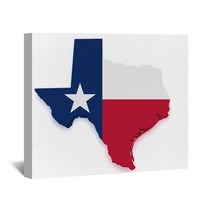 Texas Map 3d Shape Wall Art 45401286