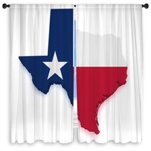 Texas Map 3d Shape Window Curtains 45401286