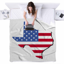 Texas Map Flag Blankets 15186617